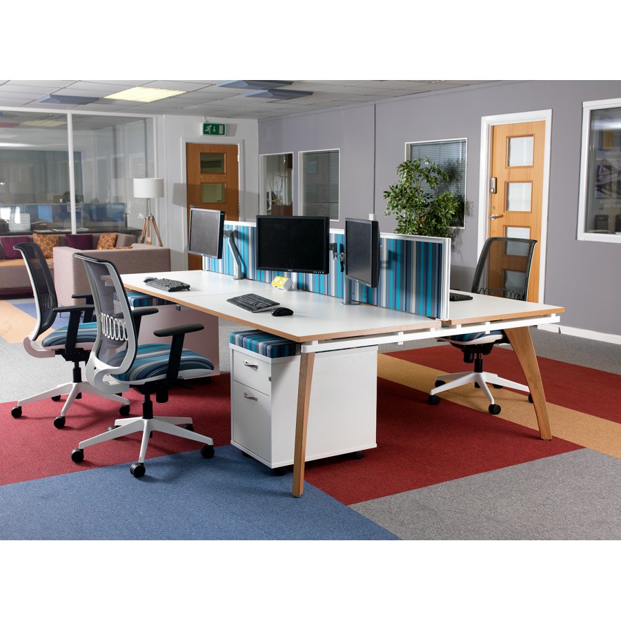 Fuze Double Back to Back Modular Desk - 4 Persons